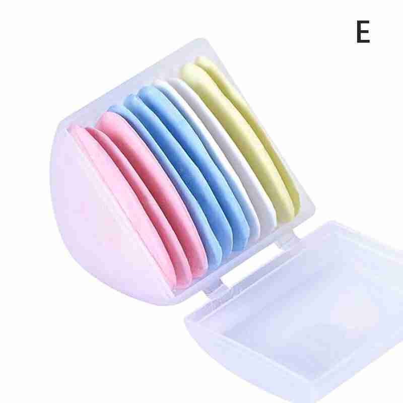 Colored white chalk for tailors, sewing supplies, and tools with protective cases.